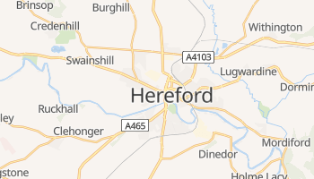 Carte en ligne de Hereford