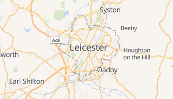 Carte en ligne de Leicester