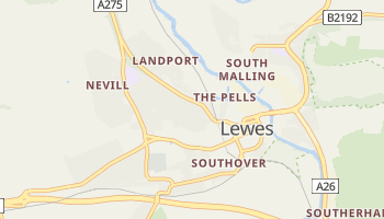 Carte en ligne de Lewes