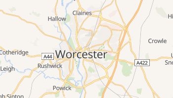Carte en ligne de Worcester