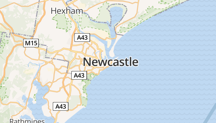 Newcastle online kaart