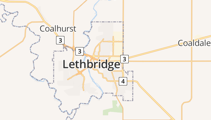 Lethbridge online kaart