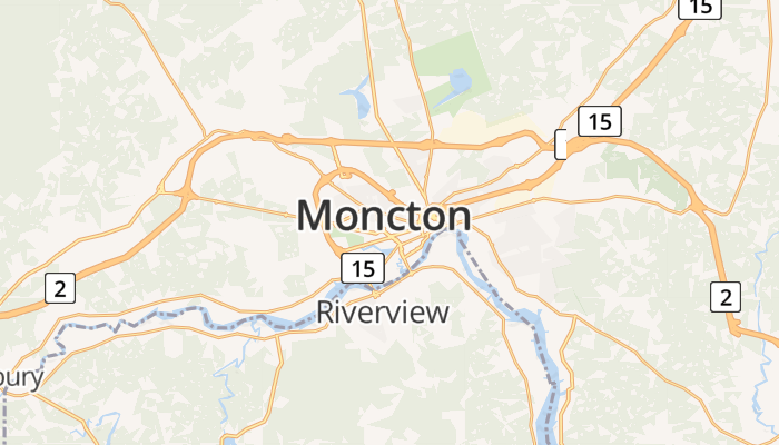 Moncton online kaart