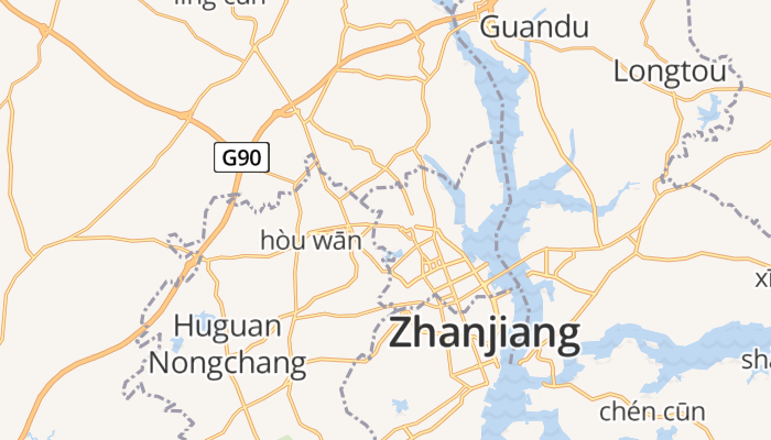 Zhanjiang online kaart
