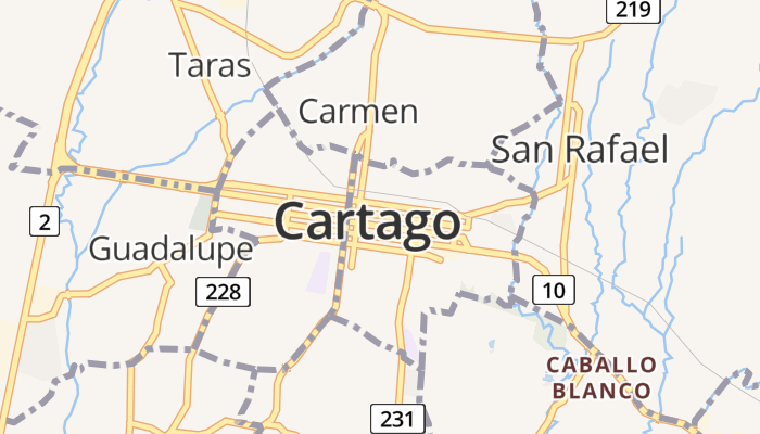 Cartago online kaart