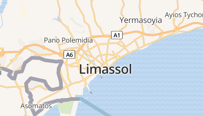 Limasol online kaart