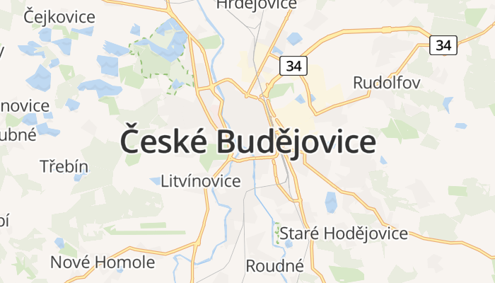 České Budějovice online kaart