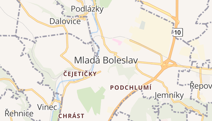 Mladá Boleslav online kaart