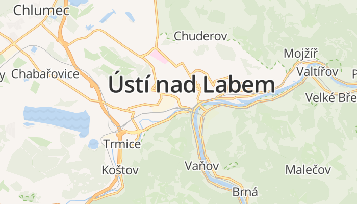 Ústí nad Labem online kaart
