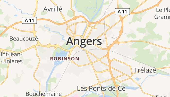 Angers online kaart