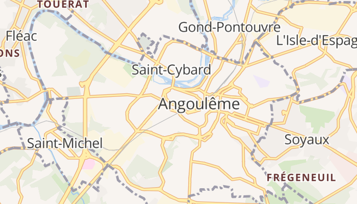 Angoulême online kaart