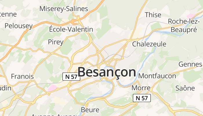 Besançon online kaart