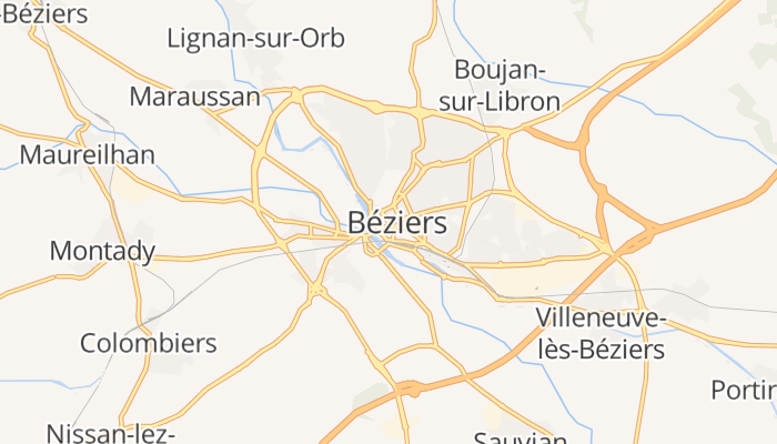 Béziers online kaart