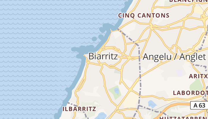 Biarritz online kaart