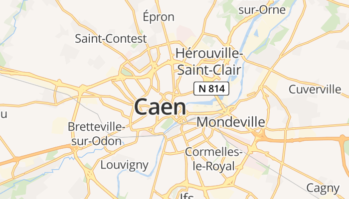 Caen online kaart