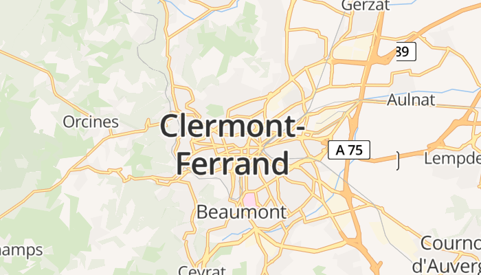 Clermont-Ferrand online kaart