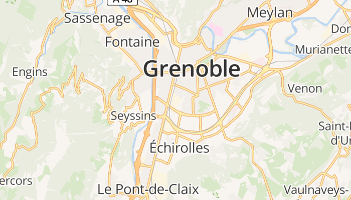 Grenoble online kaart
