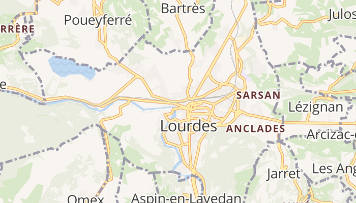 Lourdes online kaart