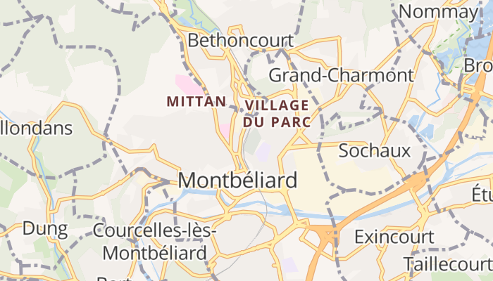 Montbéliard online kaart