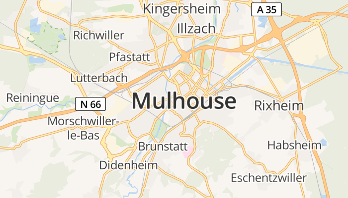 Mulhouse online kaart