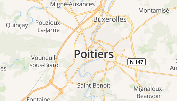 Poitiers online kaart