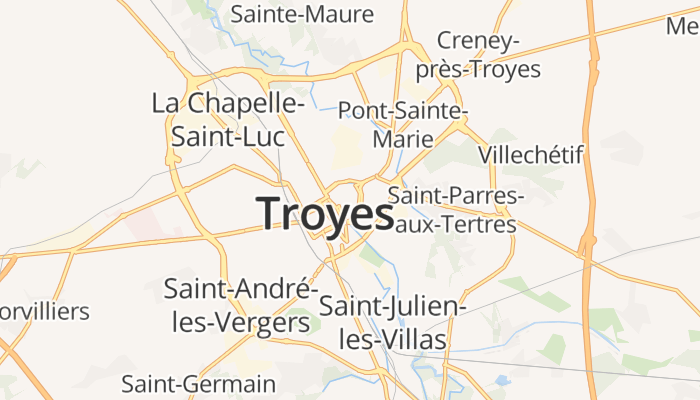 Troyes online kaart