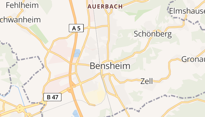 Bensheim online kaart