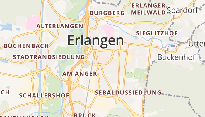 Erlangen online kaart