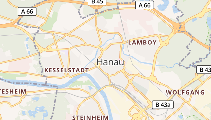 Hanau online kaart