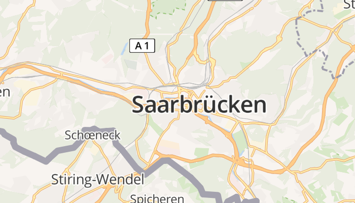 Saarbrücken online kaart