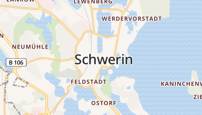 Schwerin online kaart