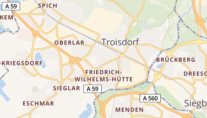 Troisdorf online kaart