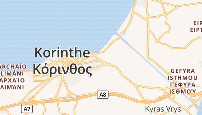 Korinthe online kaart