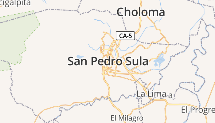 San Pedro Sula online kaart