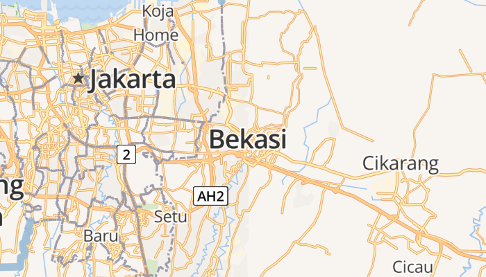 Bekasi online kaart