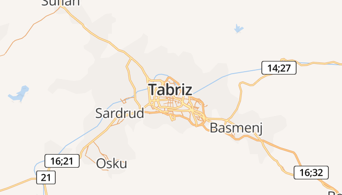 Tabriz online kaart