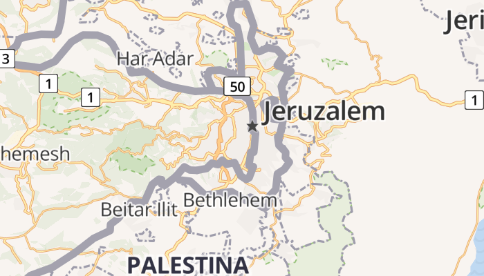 Jeruzalem online kaart