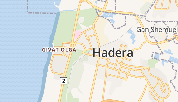 Hadera online kaart