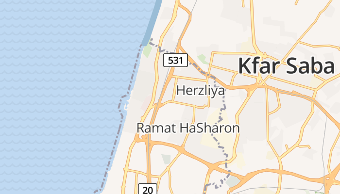 Herzliya online kaart