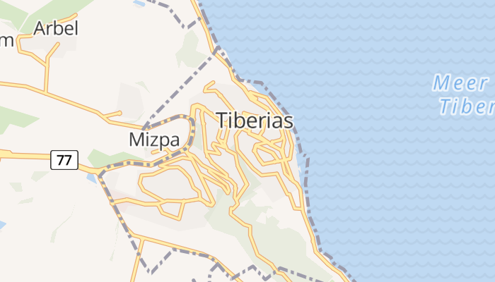 Tiberias online kaart