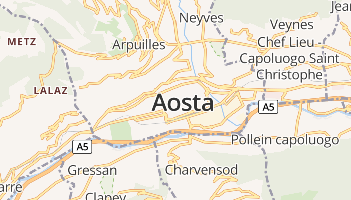 Aosta online kaart