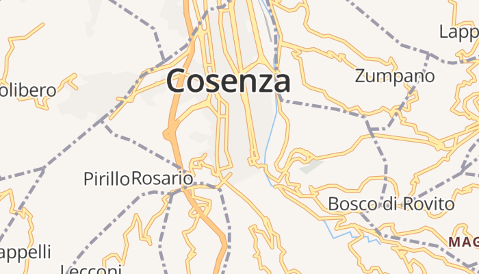 Cosenza online kaart