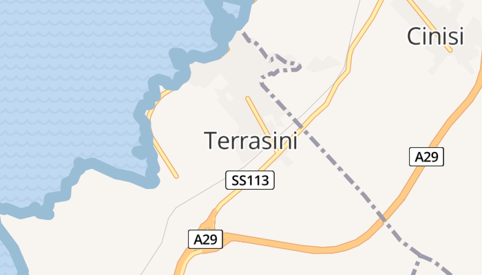 Terrasini online kaart