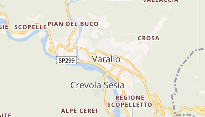 Varallo Sesia online kaart