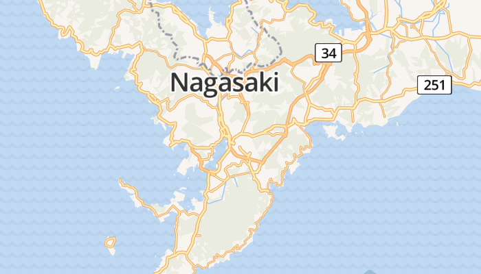 Nagasaki online kaart