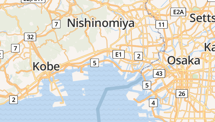 Nishinomiya online kaart