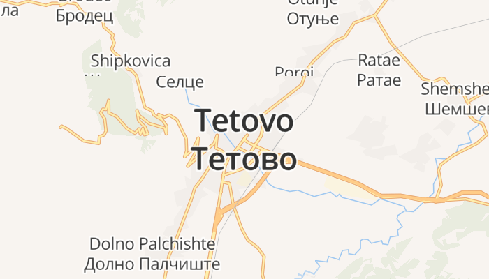 Tetovo online kaart