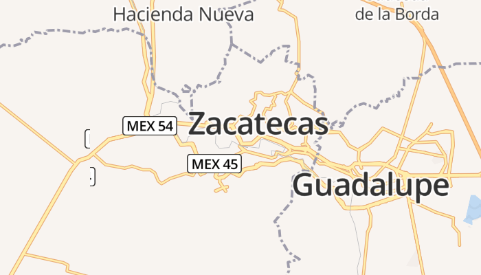 Zacatecas online kaart