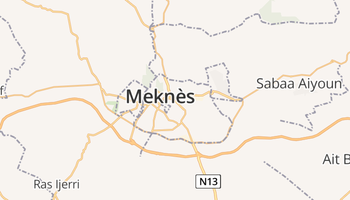 Meknès online kaart