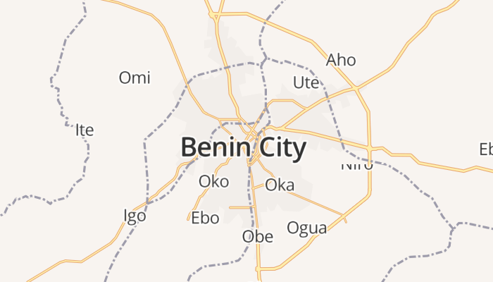 Benin City online kaart